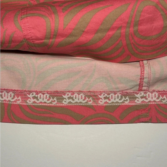 Lilly Pulitzer Apple Dress in Curious Pink Frenchie Print Women's size 6 Peacock - Picture 8 of 9